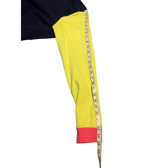 Colorblock Hooded Sweatshirt By Lands End L 14-16 Cotton Blend Long Sleeve - Picture 5 of 10